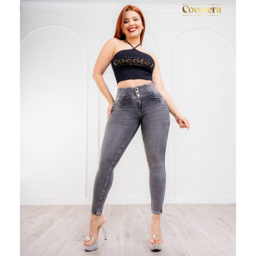 JEAN PUSH UP JESSZA GRIS